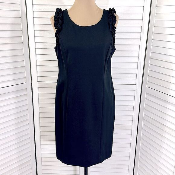 Talbots RSVP Black Sheath Dress Size 12P Sleeveless - Picture 2 of 12